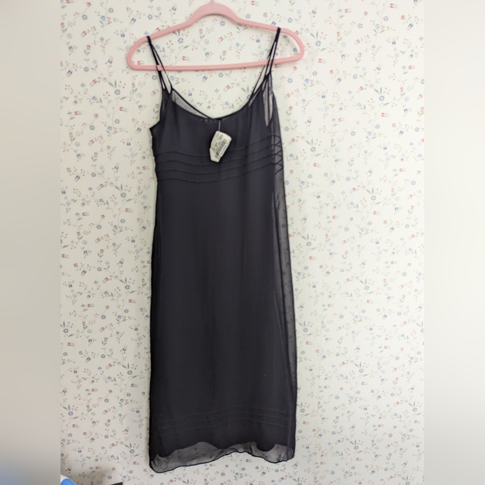 🖤 NWT Silk Dress Trio New York Slip 4 Lined Fabric Design Vintage NY